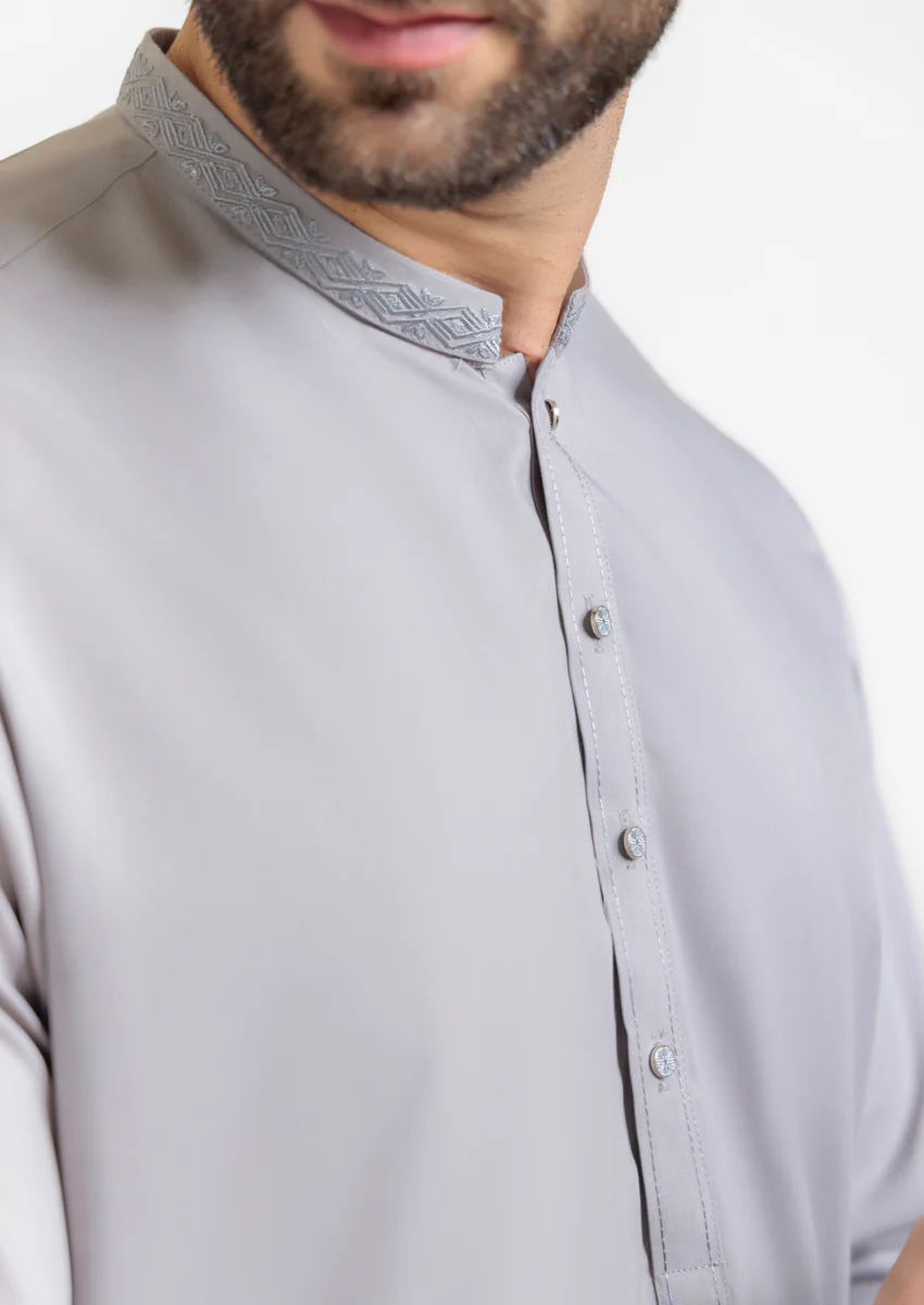 L-Grey-Blended-Shalwar Suit - (M25SSE2060) - Image 5
