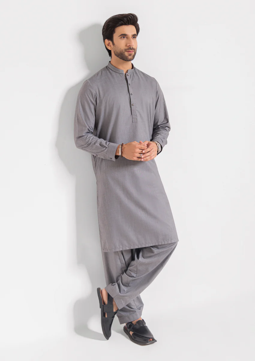 C-Grey-Blended-Shalwar Suit - (M25SSE2069) - Image 6