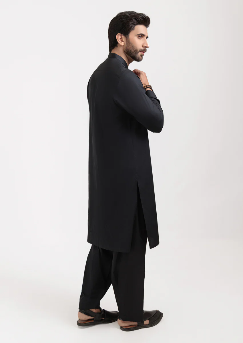 Black-Blended-Shalwar Suit - (M25SSE2094) - Image 2