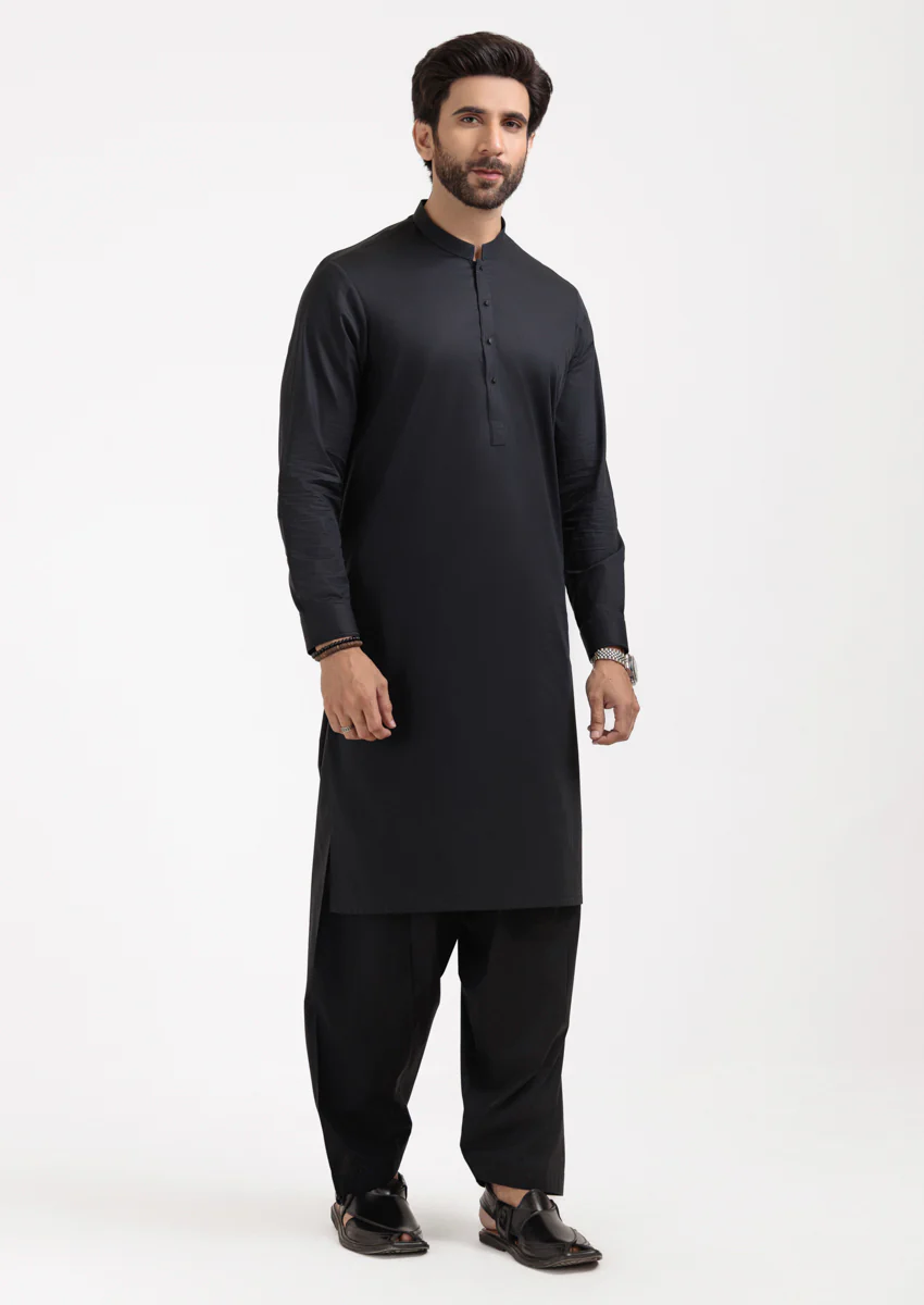 Black-Blended-Shalwar Suit - (M25SSE2094) - Image 5