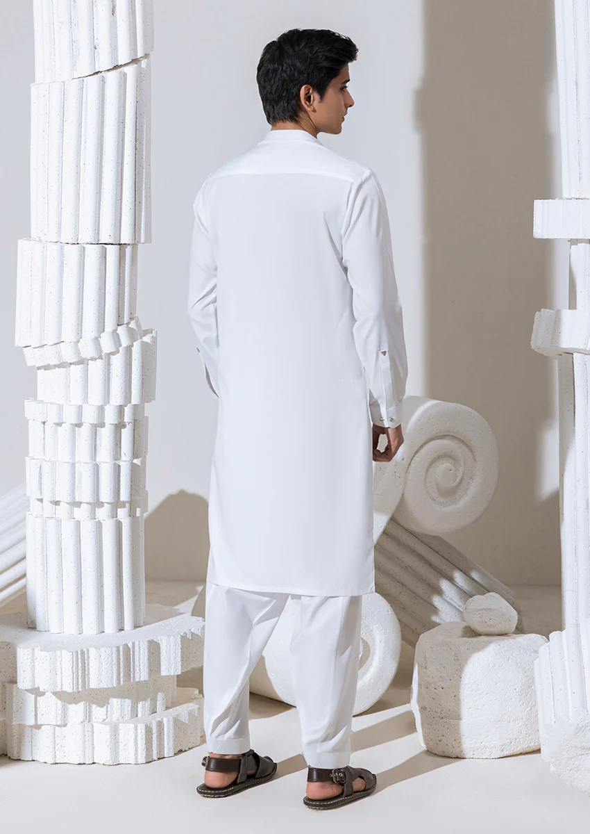 O-White-Blended-Shalwar Suit - (M25SSS2002) - Image 2