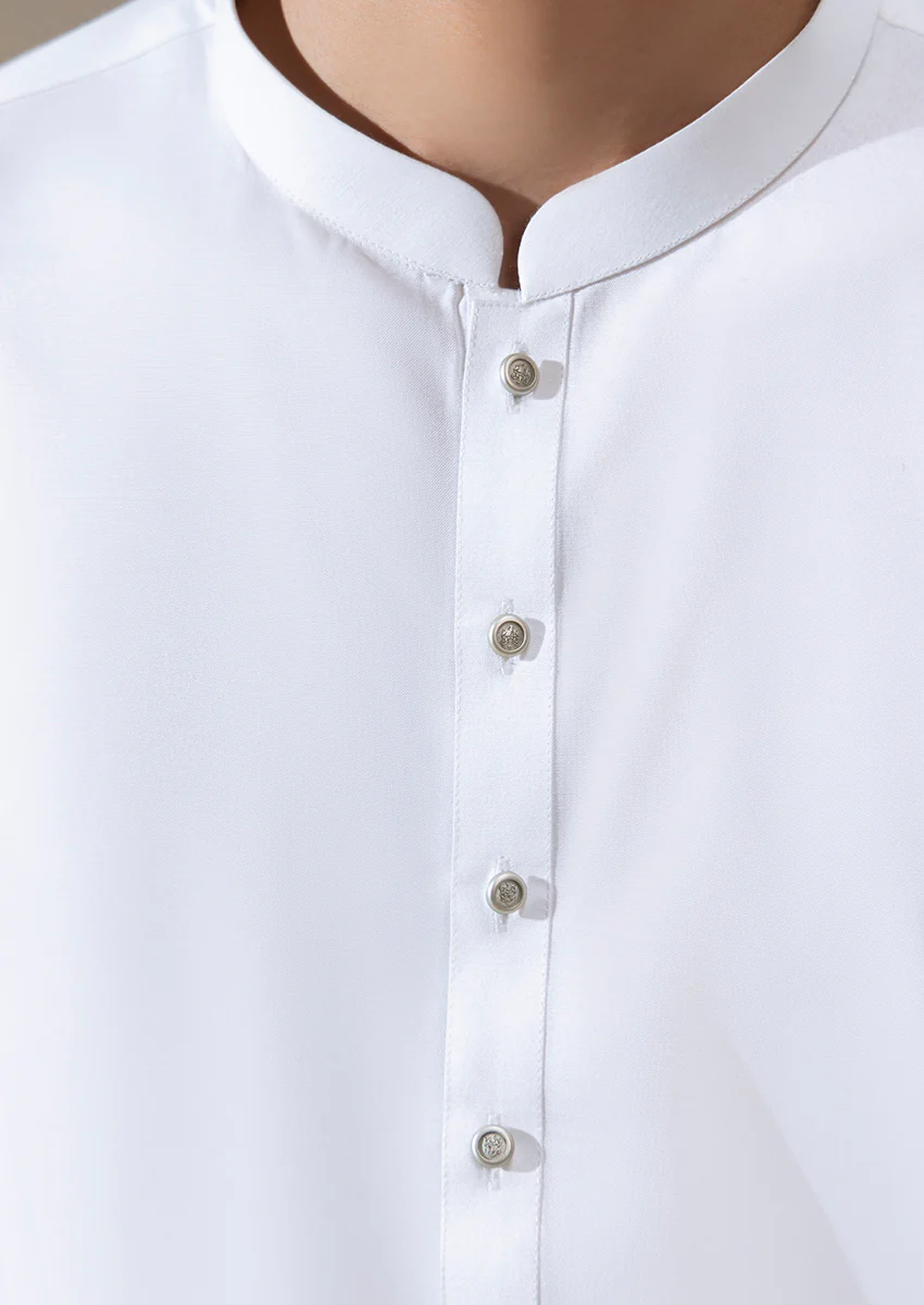 O-White-Blended-Shalwar Suit - (M25SSS2002) - Image 3