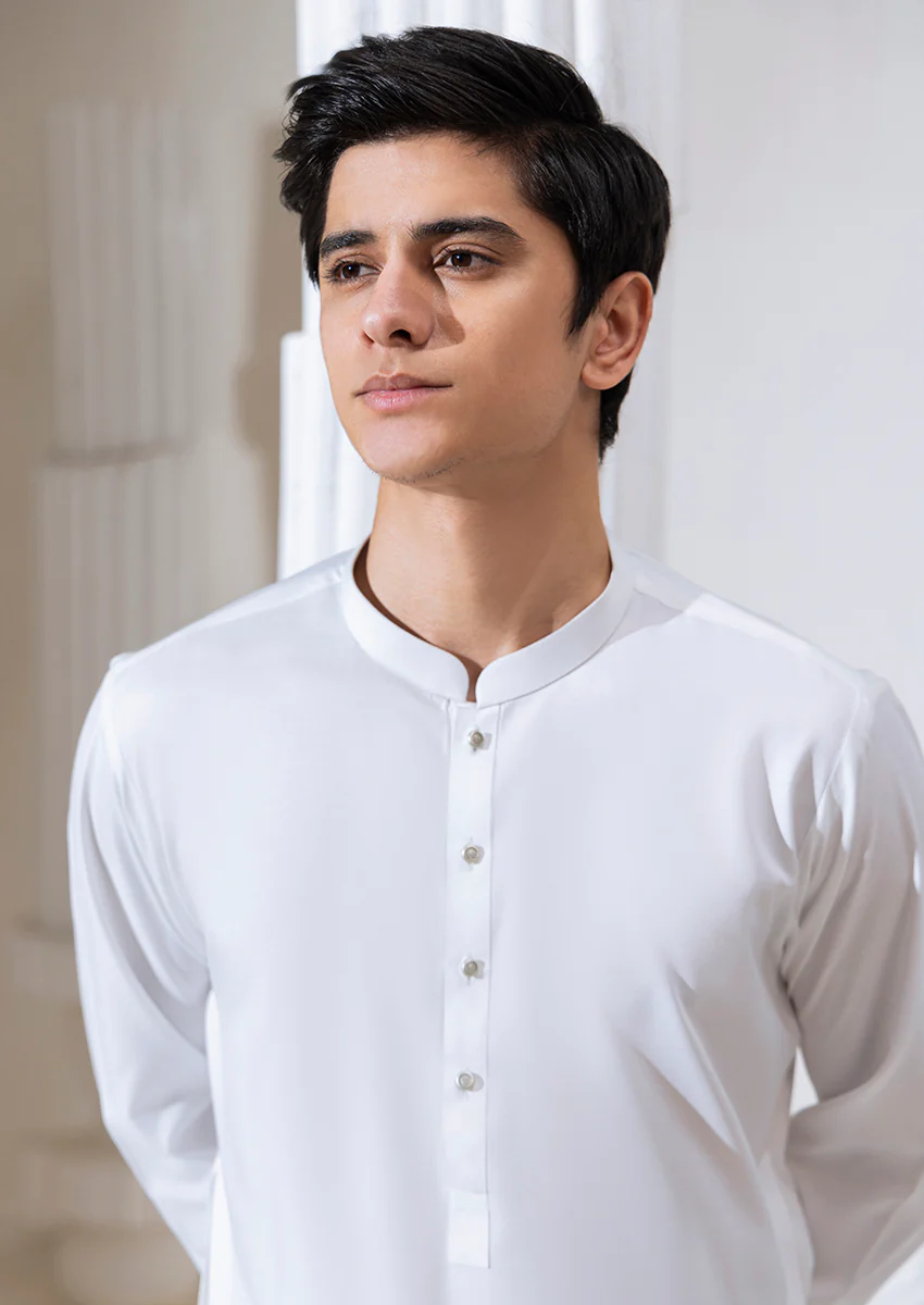 O-White-Blended-Shalwar Suit - (M25SSS2002) - Image 5