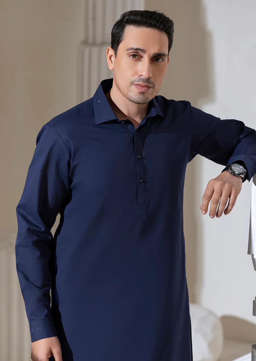 NAVY-BLENDED-SHALWAR SUIT - (M25SSS2009) - Image 3