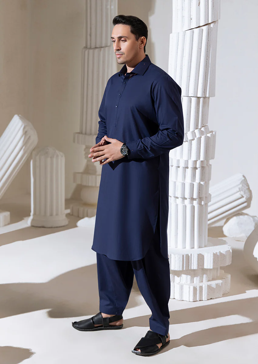 NAVY-BLENDED-SHALWAR SUIT - (M25SSS2009) - Image 4