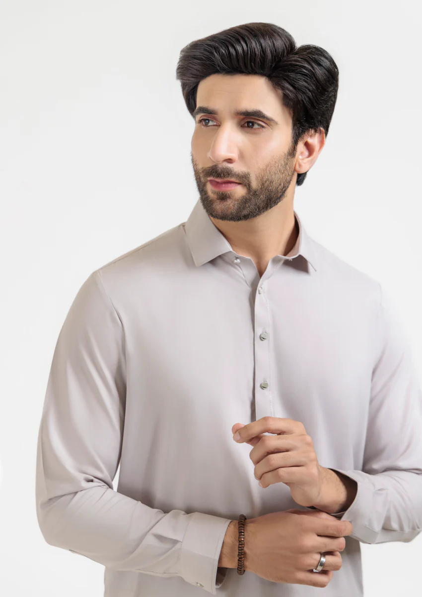L-Fawn-Blended-Shalwar Suit - (M25SSS2013) - Image 4