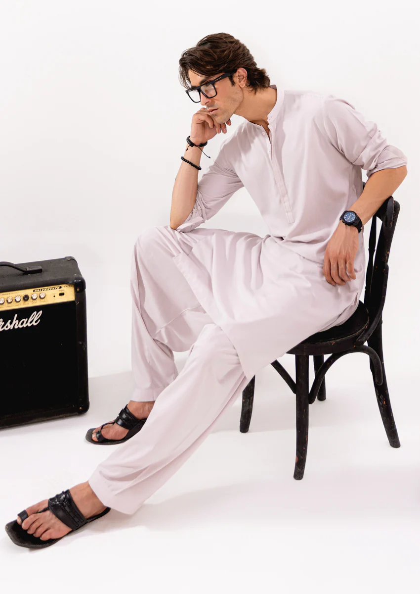 L-Fawn-Blended-Shalwar Suit - (M25SSS2017) - Image 7