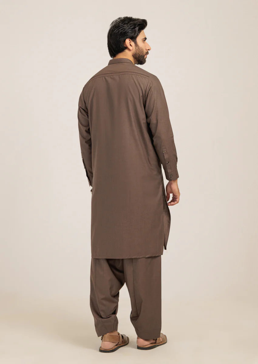 Brown-Blended-Shalwar Suit - (M25SSS2023) - Image 2