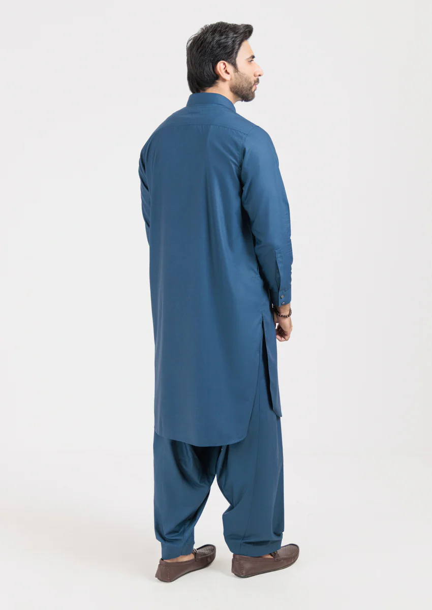 DNM-Blue-Blended-Shalwar Suit - (M25SSS2024) - Image 2