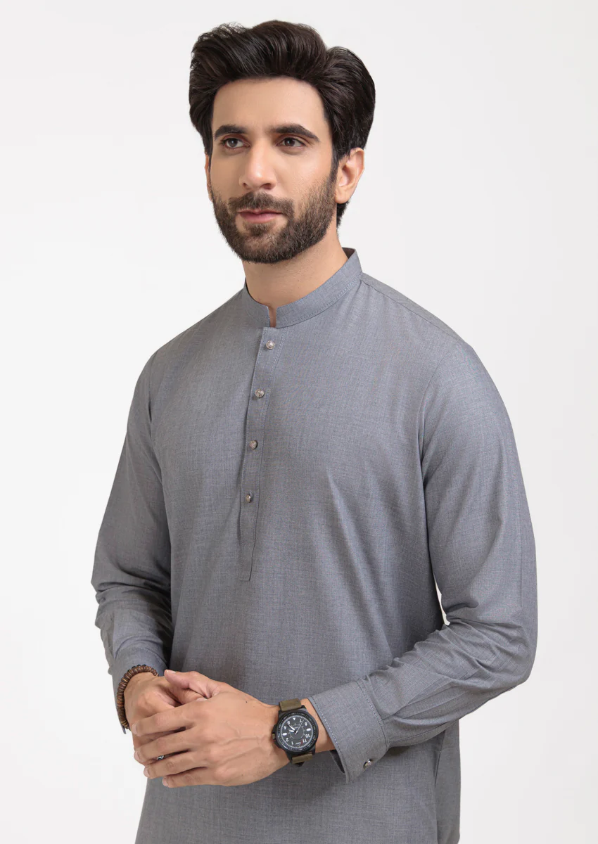 Grey-Blended-Shalwar Suit - (M25SSS2025) - Image 6