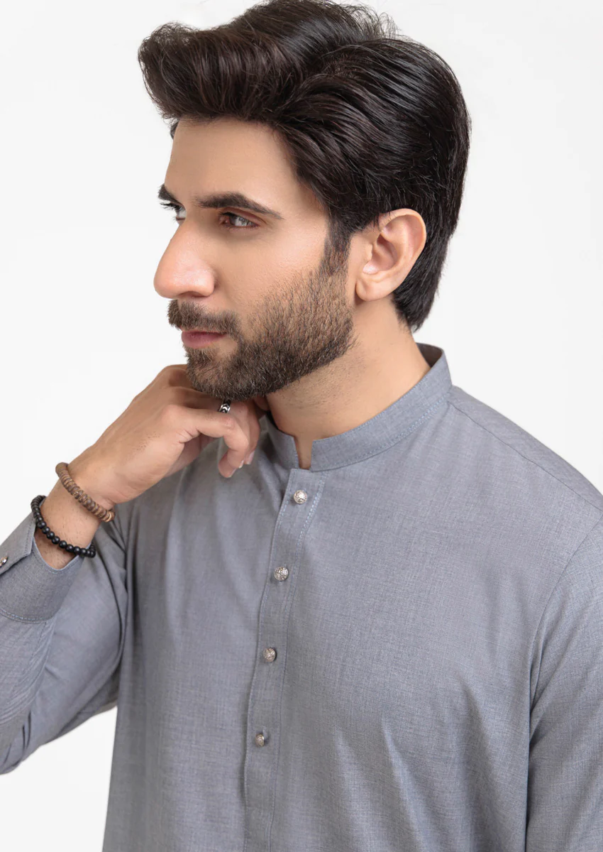 Grey-Blended-Shalwar Suit - (M25SSS2025) - Image 7