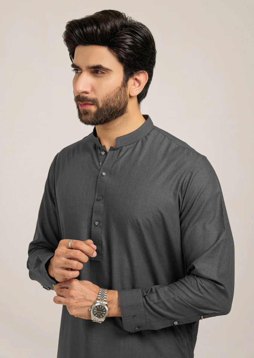 Charcoal-Blended-Shalwar Suit - (M25SSS2026) - Image 3