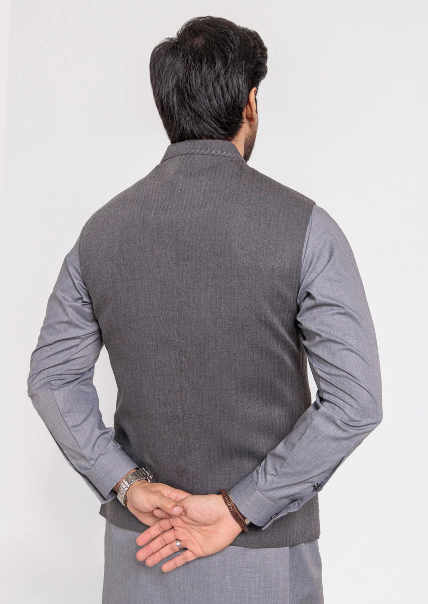 Grey-Blended-Waist Coat - (M25WCE1005) - Image 2
