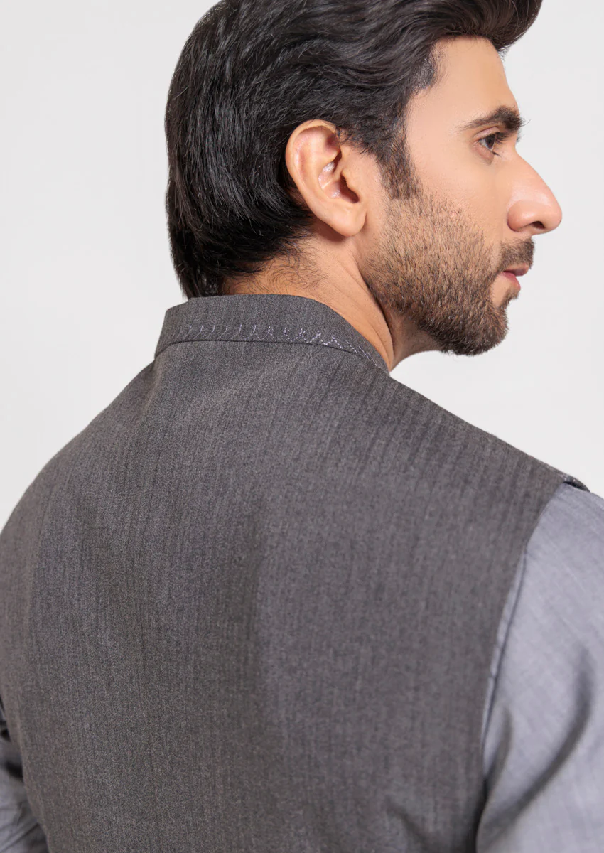 Grey-Blended-Waist Coat - (M25WCE1005) - Image 6