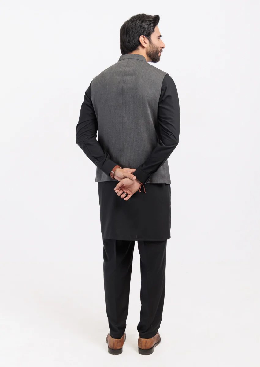 Grey-Blended-Waist Coat - (M25WCS1001) - Image 2