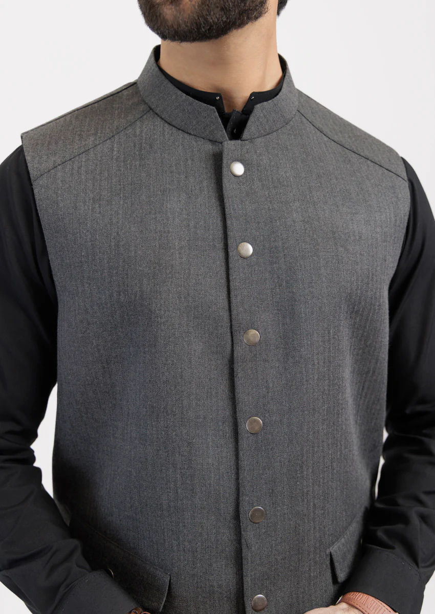 Grey-Blended-Waist Coat - (M25WCS1001) - Image 4