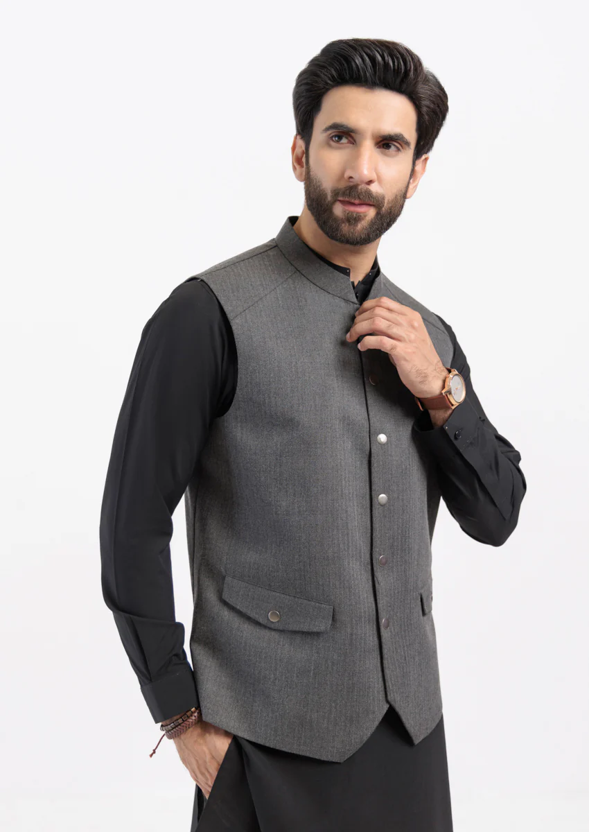 Grey-Blended-Waist Coat - (M25WCS1001) - Image 6