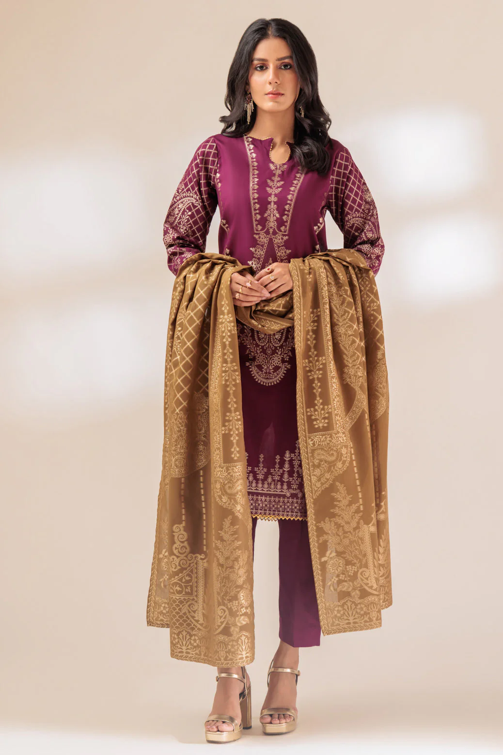 MAGENTA-JACQUARD-3 PIECE (PWJ5233P05) - Image 4