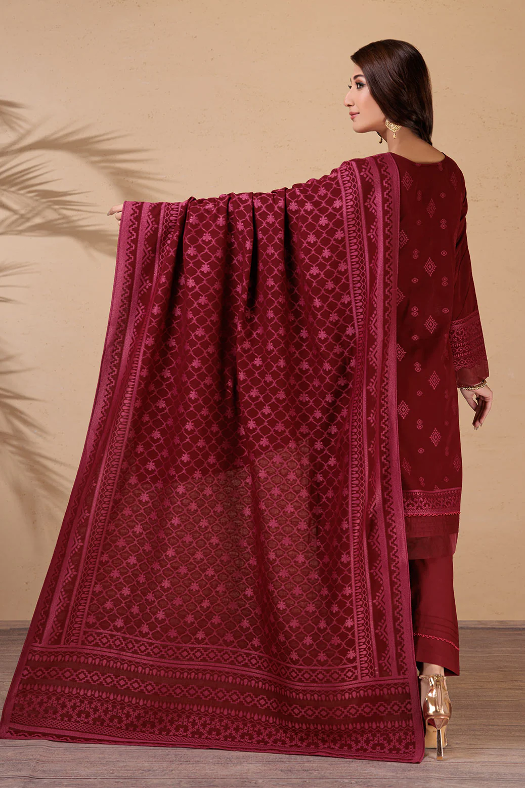 MAR00N-JACQUARD-3 PIECE (JRS233P07) - Image 4