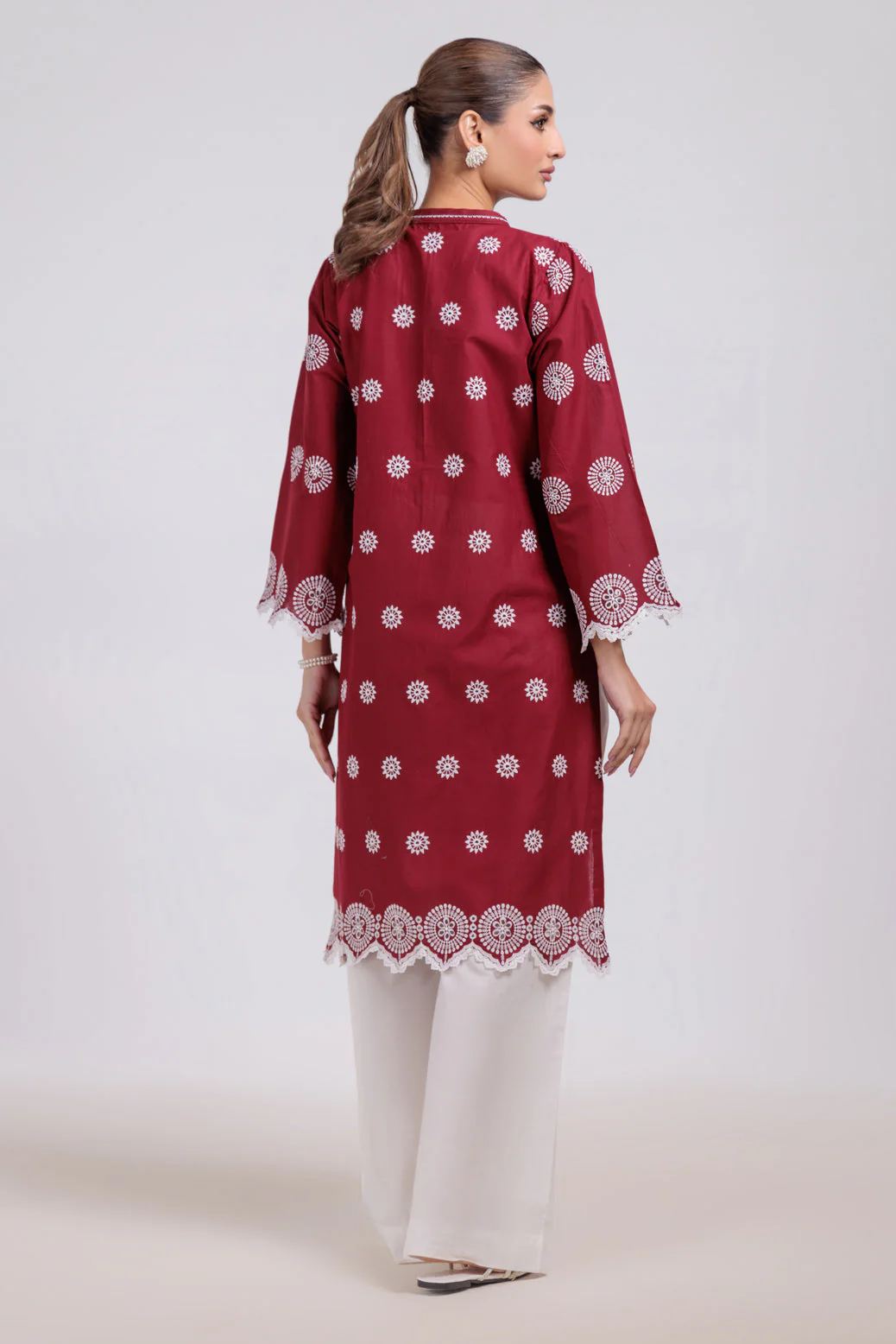 MAROON-CAMBRIC-1 PIECE (PWS6241P03) - Image 3