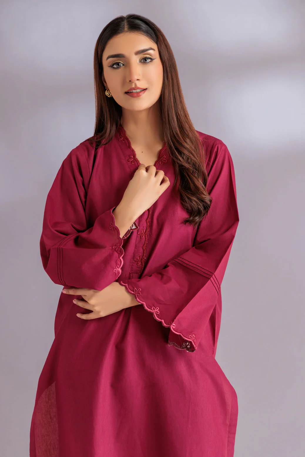 MAROON-CAMBRIC-2 PIECE (SRLS232P19) - Image 3