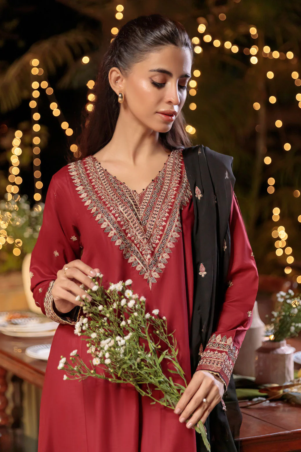 MAROON-CAMBRIC-3 PIECE (SS6243P18) - Image 3