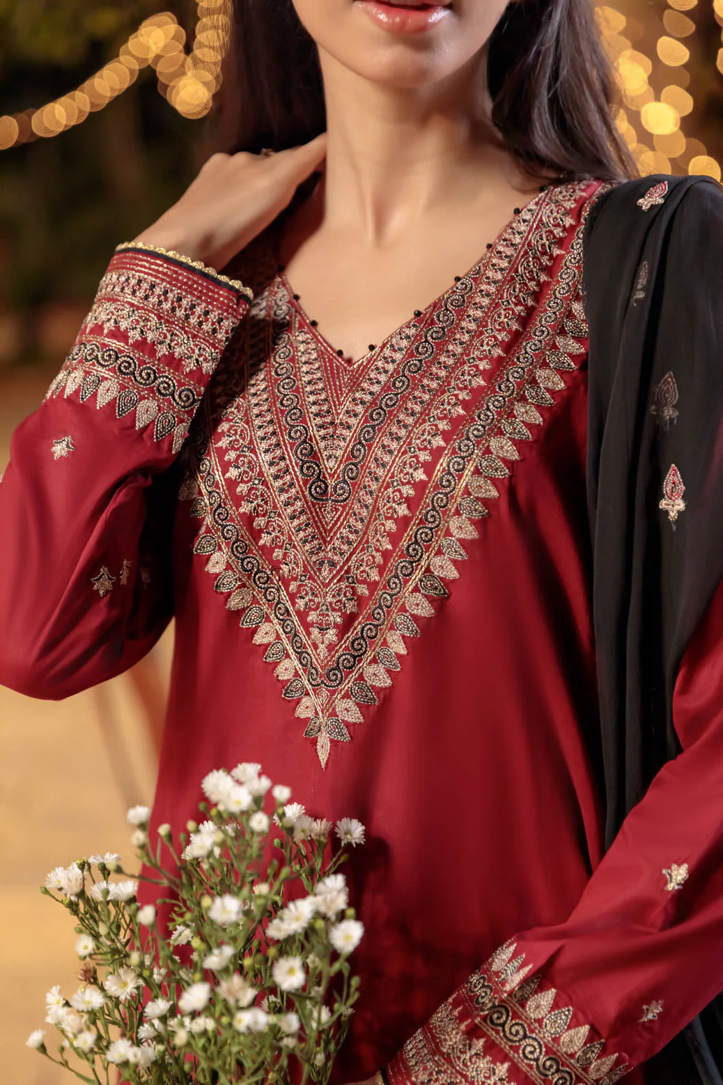 MAROON-CAMBRIC-3 PIECE (SS6243P18) - Image 4