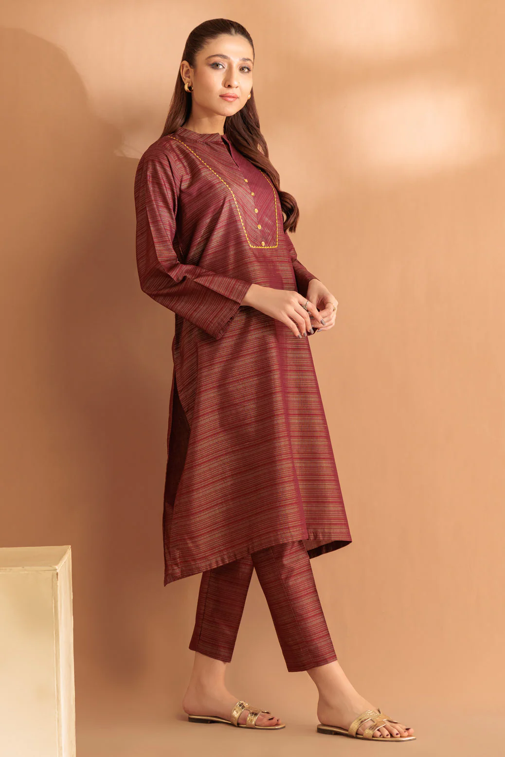 MAROON-DYED-2 PIECE (SS2242P09) - Image 2