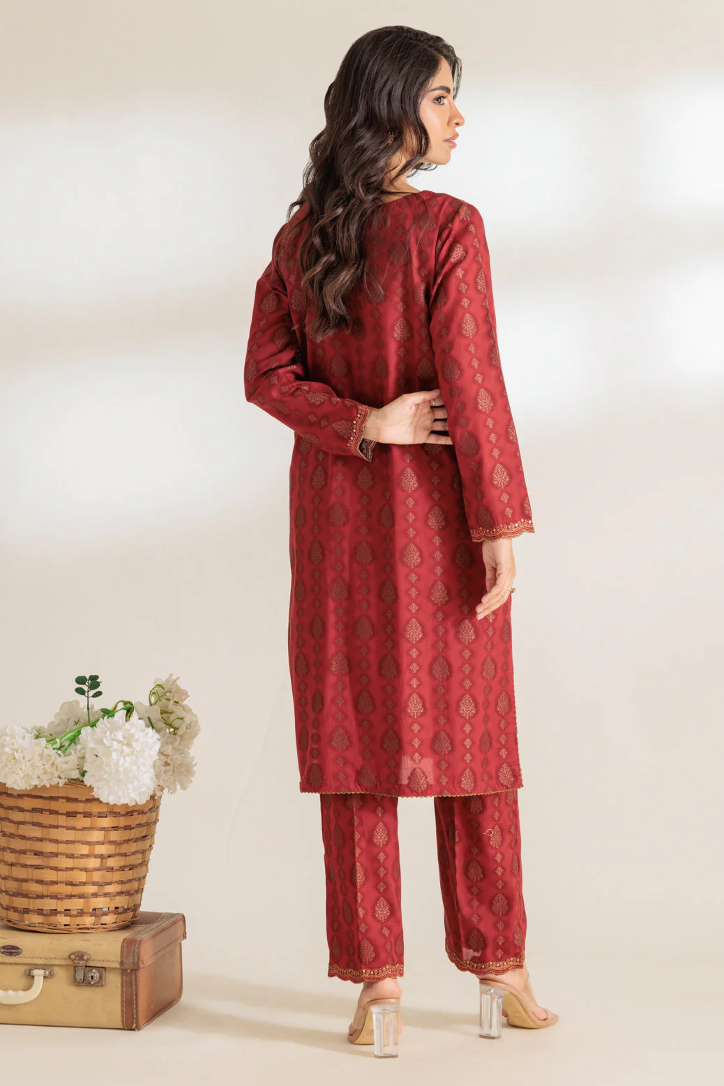 MAROON-JACQUARD-2 PIECE (SS2242P52) - Image 5