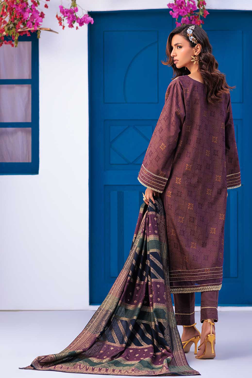 MAROON-JACQUARD-3 PIECE (PWS5233P26) - Image 3
