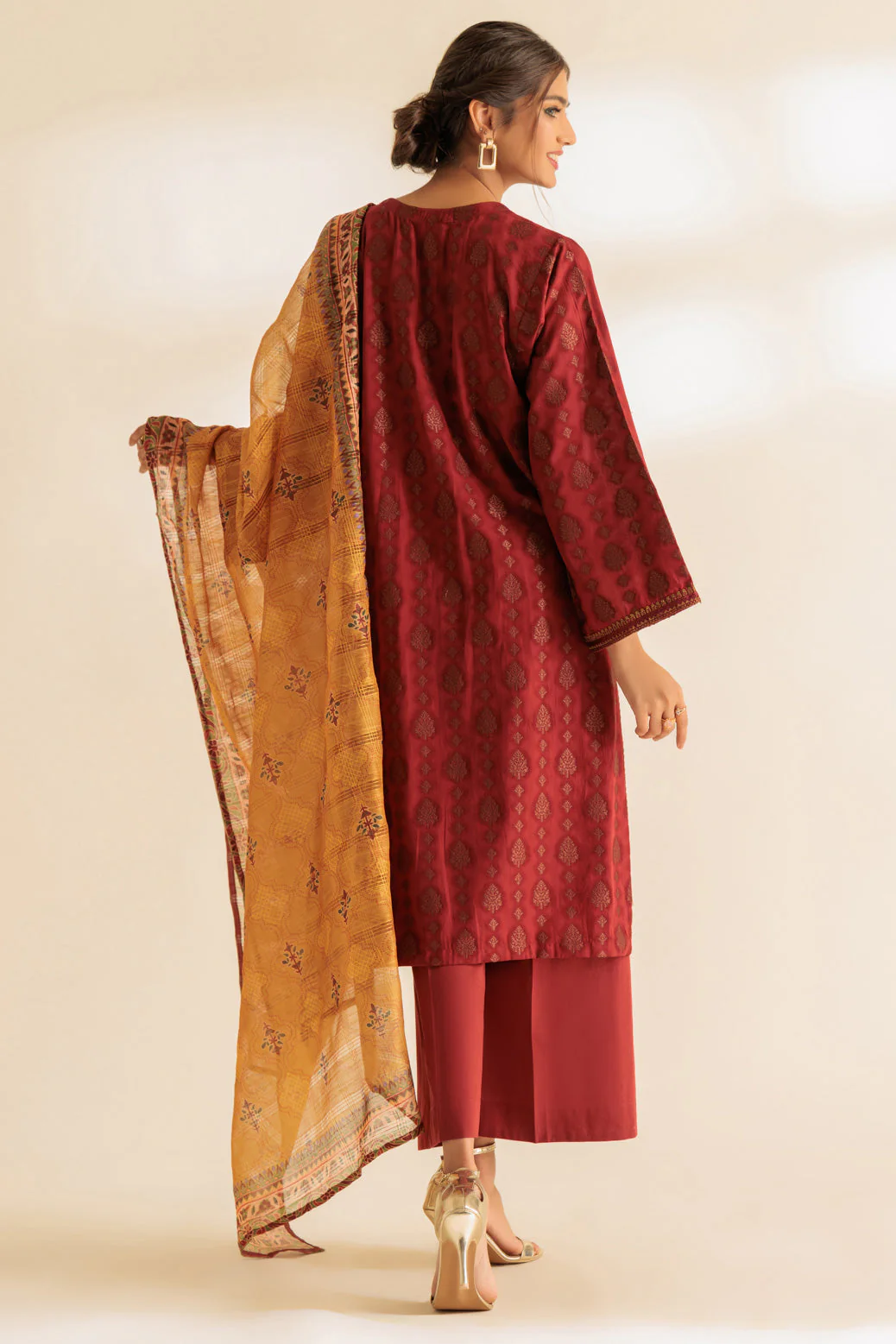 MAROON-JACQUARD-3 PIECE (SS2243P14) - Image 4