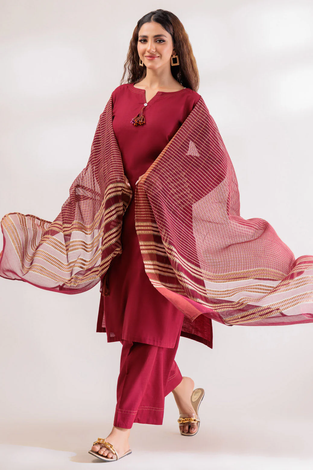 MAROON-KHADDAR-3 PIECE (WS5233P13) - Image 3