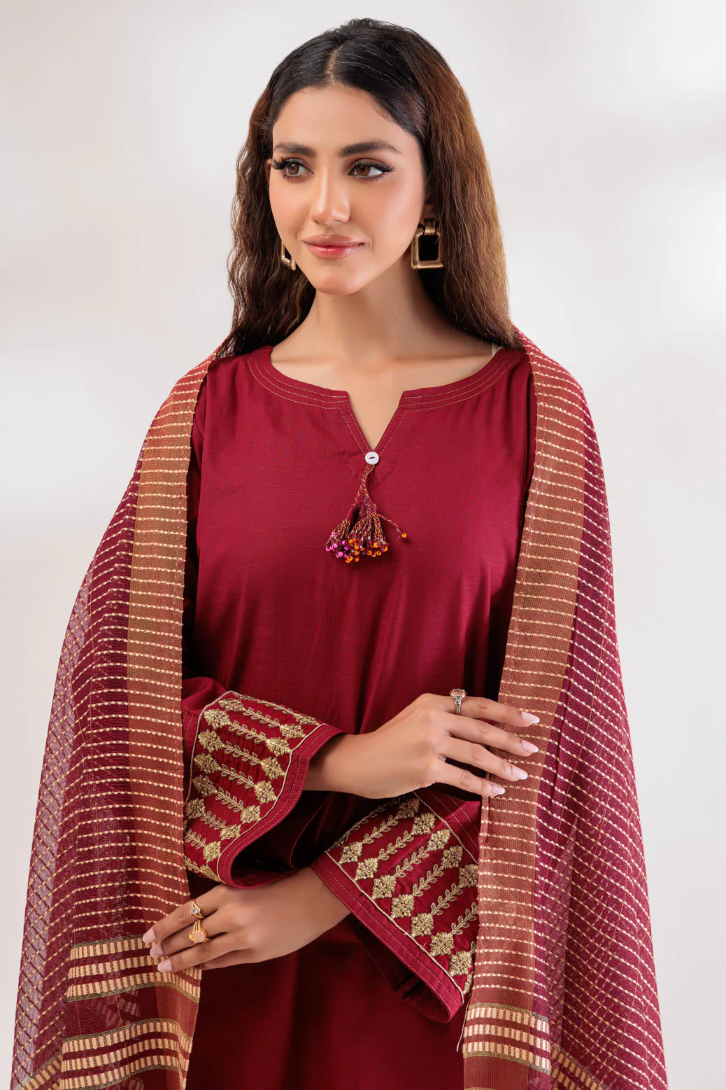 MAROON-KHADDAR-3 PIECE (WS5233P13) - Image 4