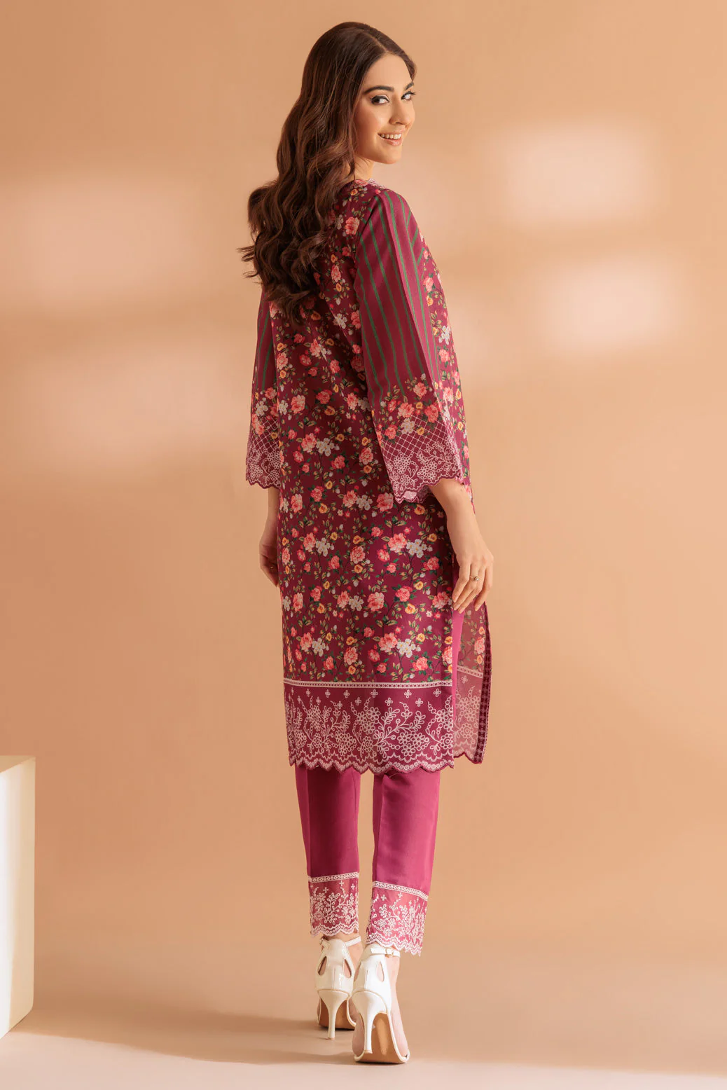 MAROON-SHIMMERY-2 PIECE (SS6242P13) - Image 4
