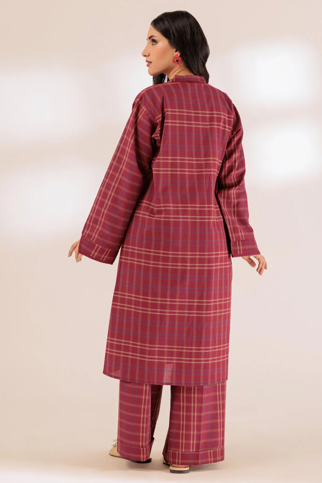 MAROON-YARN DYED-2 PIECE (BSSS232P16) - Image 5