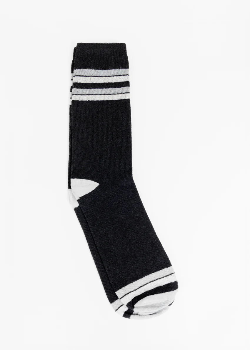 Black Mid Calf Socks (MCLSB5) - Image 2