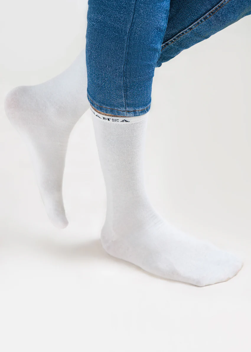 Off White Mid Calf Socks (MCMO2) - Image 3
