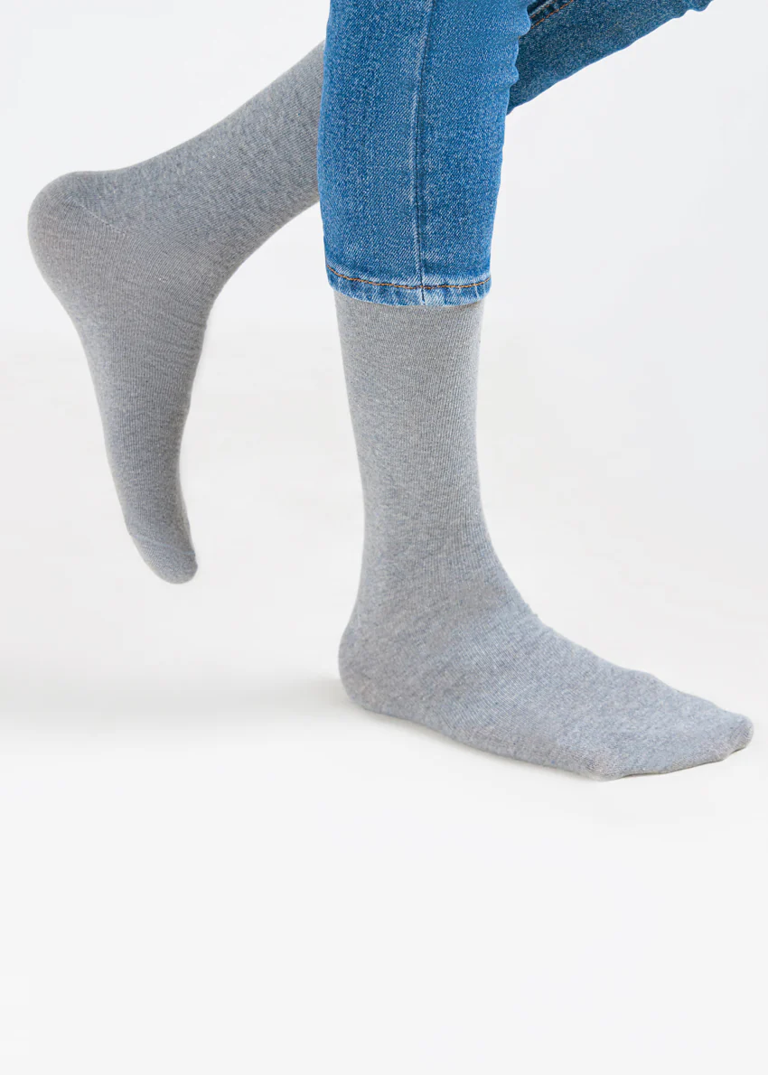 Khaki Grey Mid Calf Socks (MDMK2) - Image 4