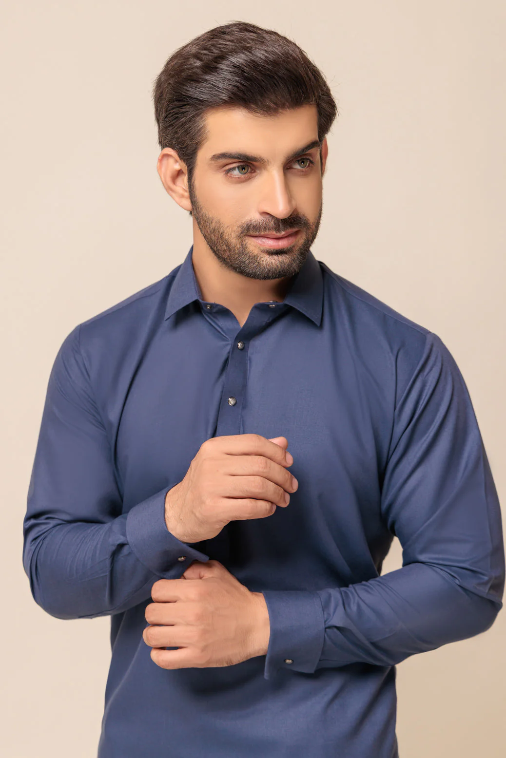 MN-BLUE-BLENDED-SHALWAR SUIT - (GSSW23-070) - Image 4