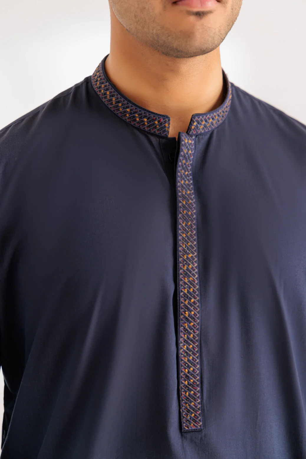 MN-BLUE-COTTON-KURTA SHALWAR - (KSRS24-045) - Image 2