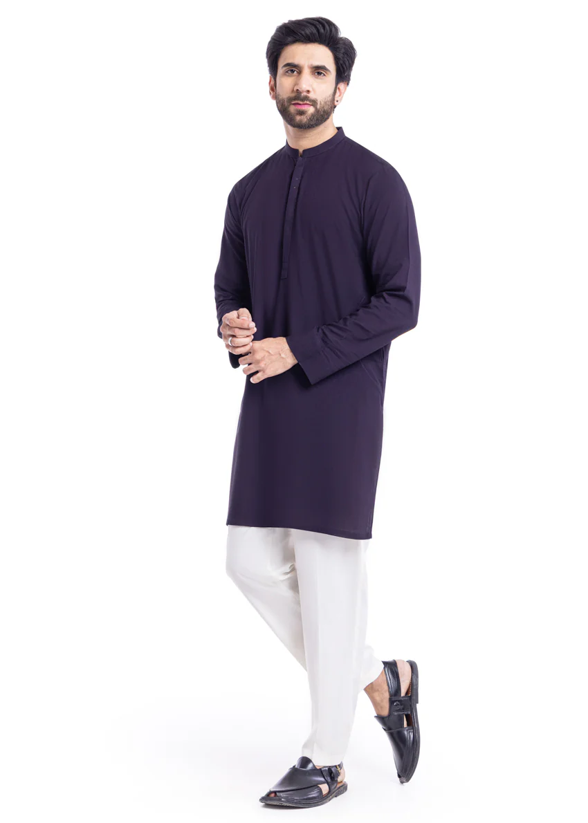 D-Purple-Blended-Kurta - (MP1PBW25BM11D1) - Image 3