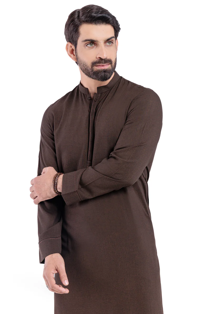 Brown-Blended-Kurta - (MP1PBW25BM11D4) - Image 2