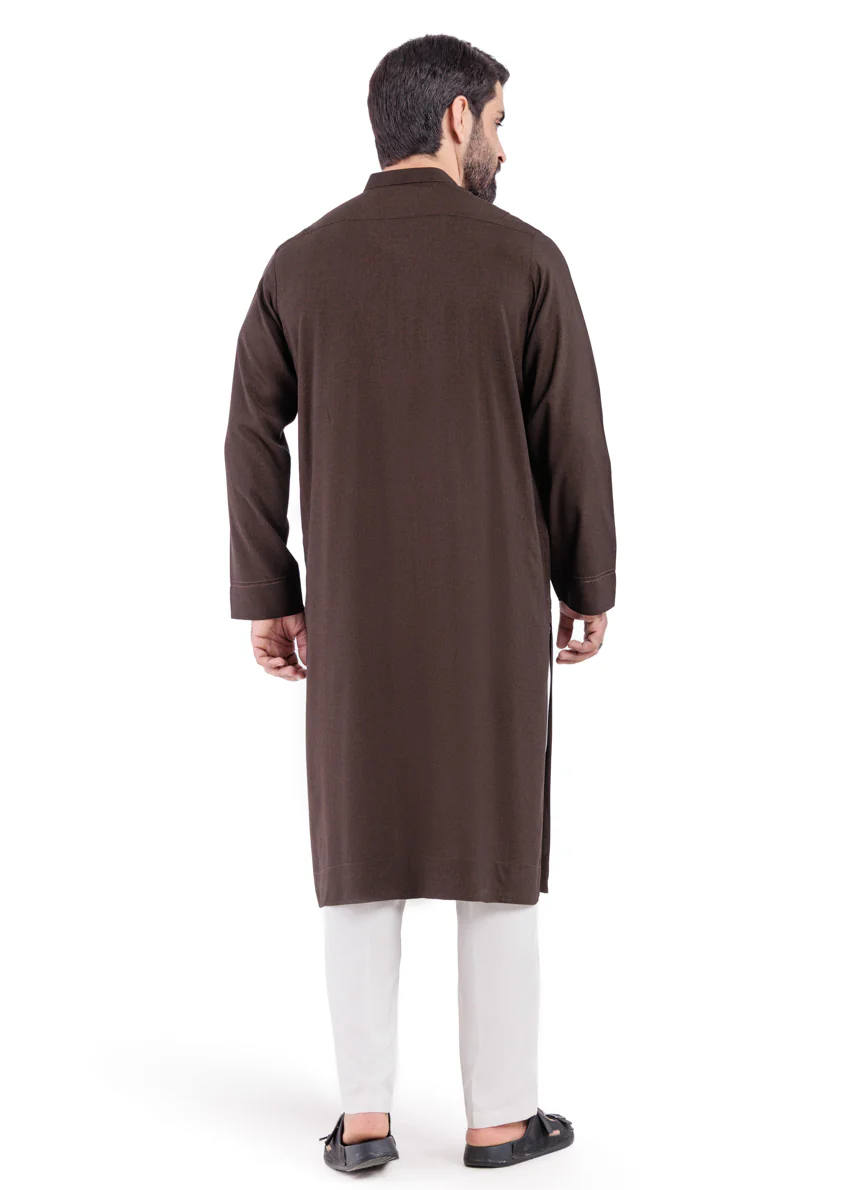 Brown-Blended-Kurta - (MP1PBW25BM11D4) - Image 4