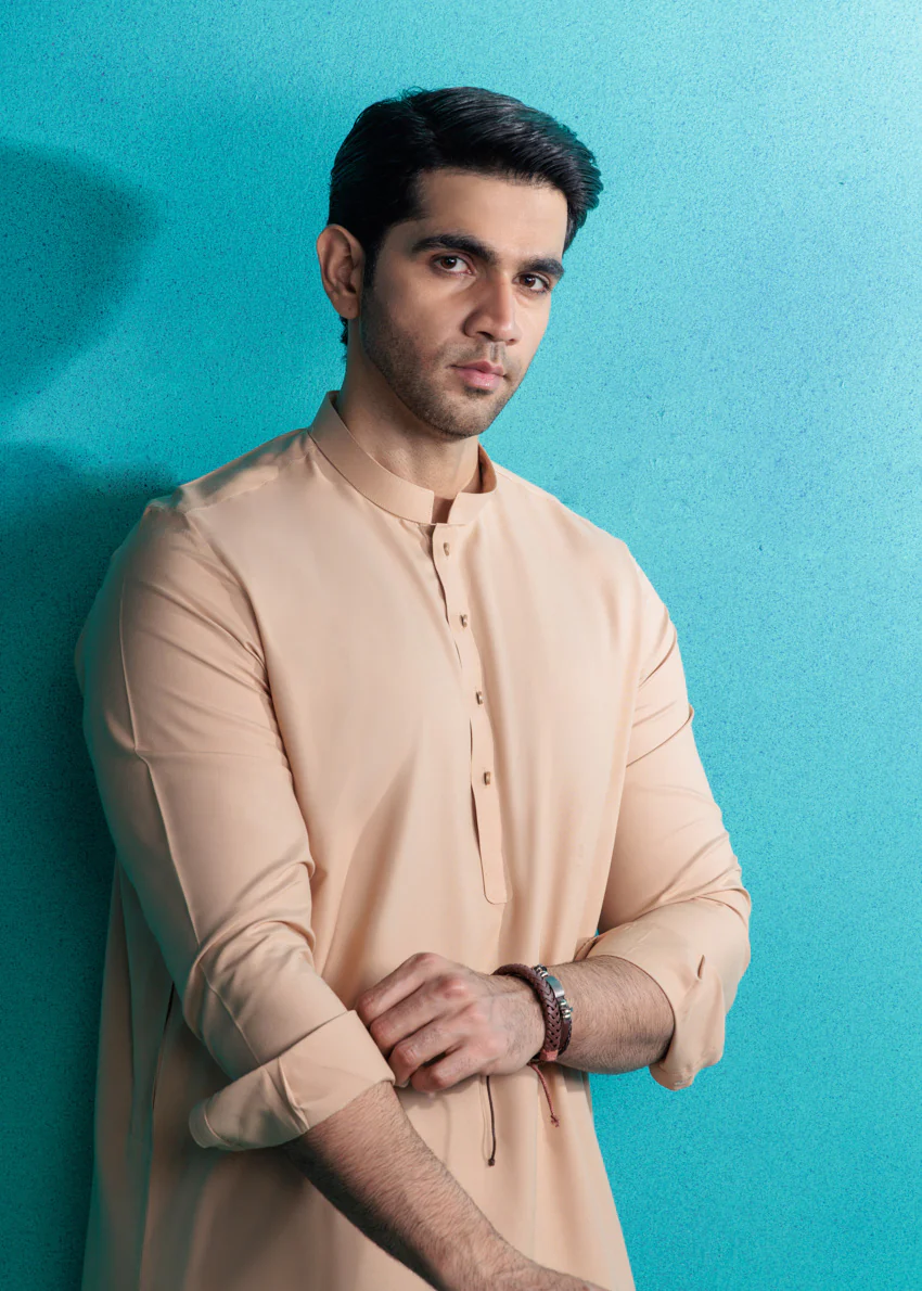 L-Brown-Blended-Shalwar Suit - (MP2PBBS26BM1F10) - Image 8