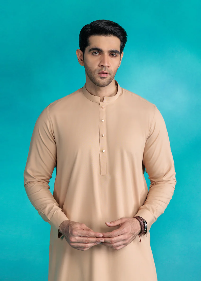 L-Brown-Blended-Shalwar Suit - (MP2PBBS26BM1F10) - Image 9