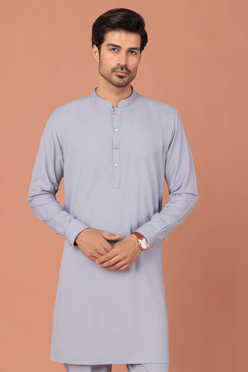L-Blue-Blended-Kurta Trouser - (MP2PBBW25ADD14) - Image 10
