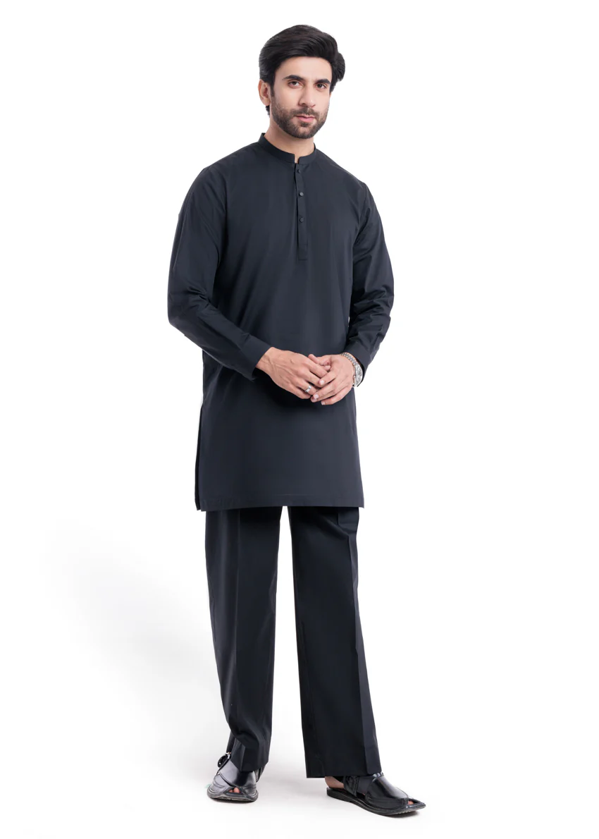 Black-Blended-Kurta Trouser - (MP2PBBW25ADD16) - Image 2