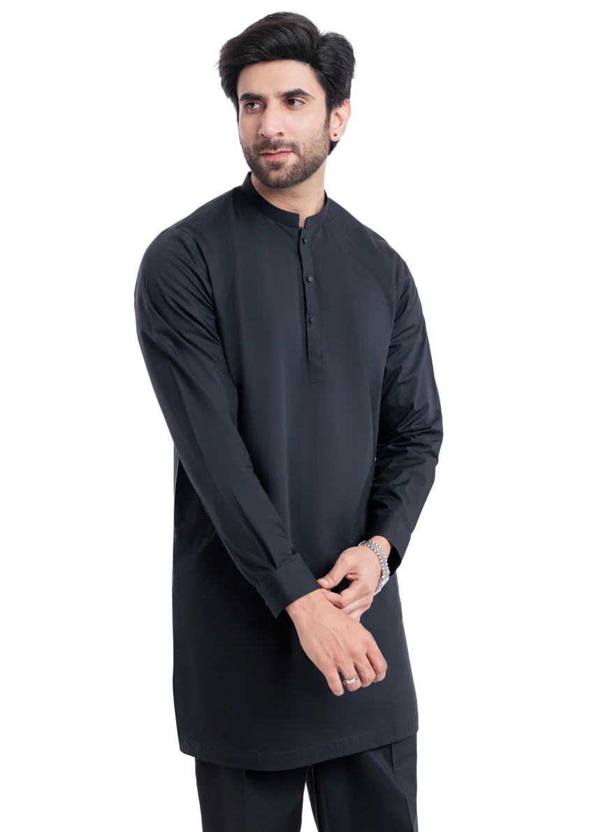 Black-Blended-Kurta Trouser - (MP2PBBW25ADD16) - Image 4