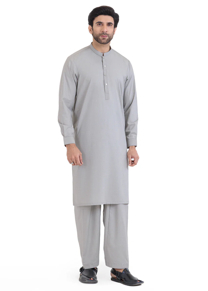 S-Grey-Blended-Shalwar Suit - (MP2PBBW25ADN17) - Image 3