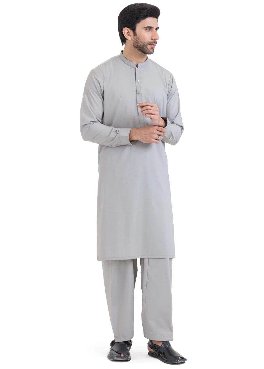 S-Grey-Blended-Shalwar Suit - (MP2PBBW25ADN17) - Image 4
